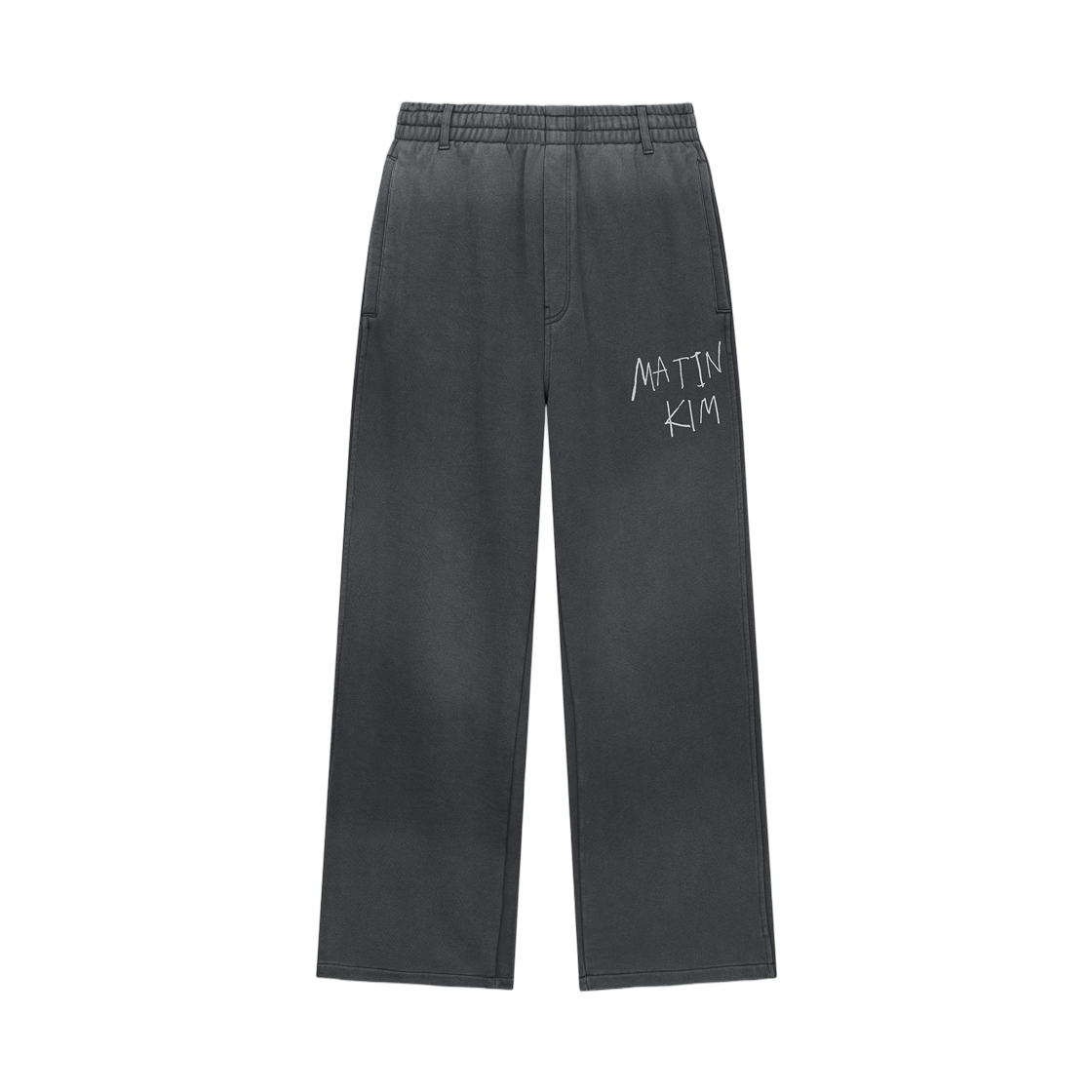 MK2611PT304UCH Matin Kim Vintage Washed Logo Sweatpants In Charcoal