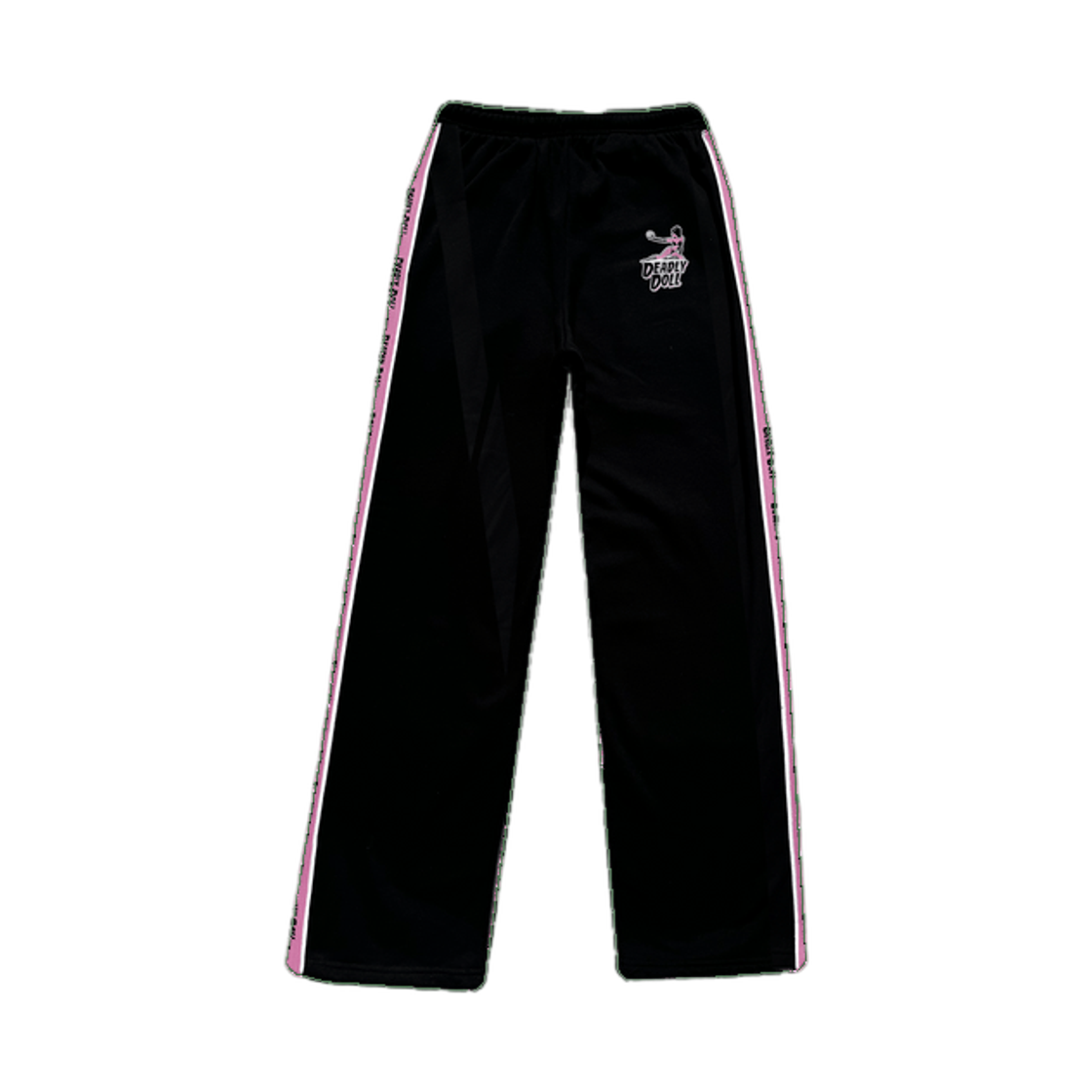 데들리 돌 블랙 버블 스트라이프 팬츠 블랙(Deadly Doll Black Bubble Stripe Pants Black)