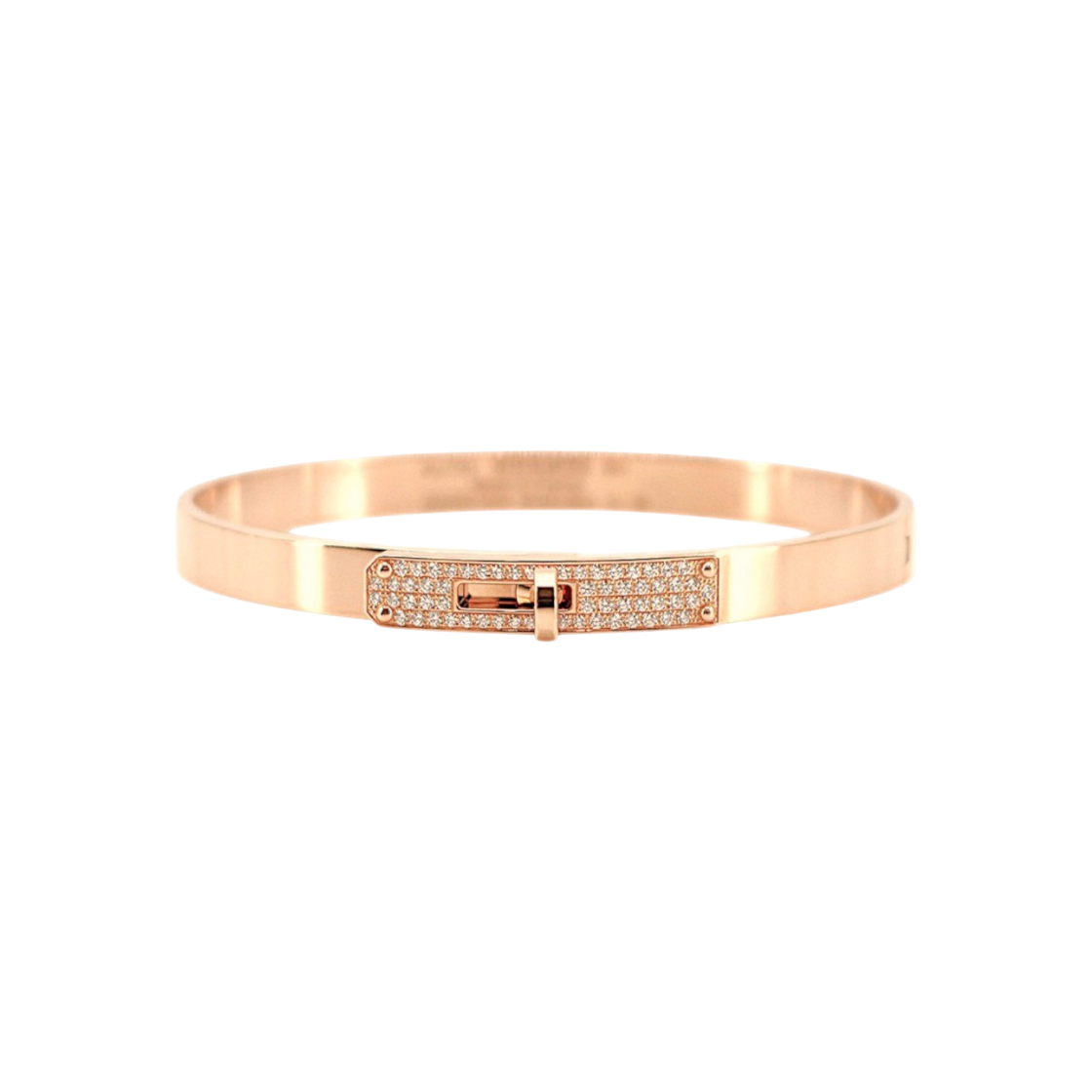 IT3WT3SPM9L4 Hermes Kelly Bracelet PM Pave Rose Gold H110013