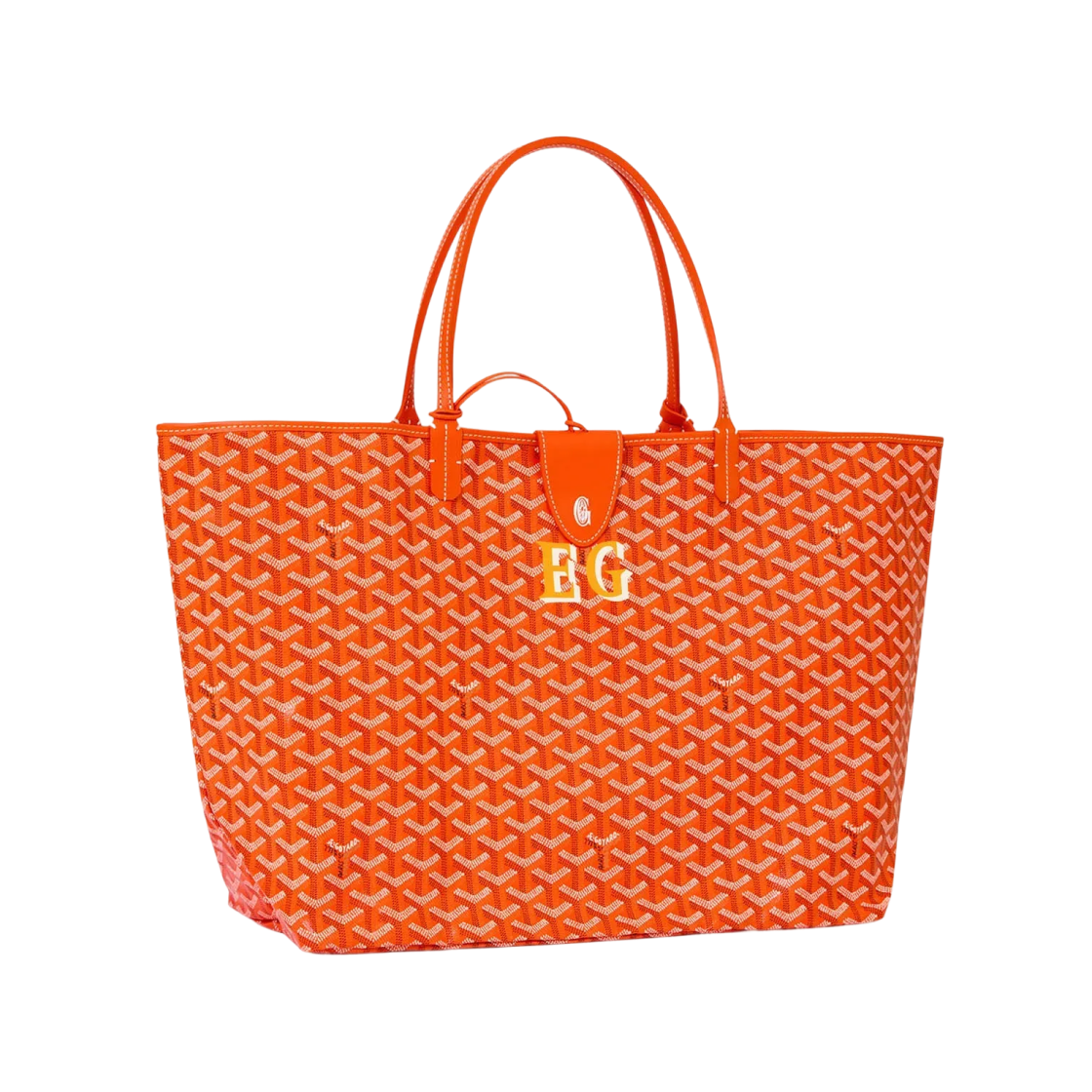 고야드 생루이 GM 백 이니셜 오렌지 (크로 포함)(Goyard Saint Louis GM Bag Initials Orange (with Croc)) - 3
