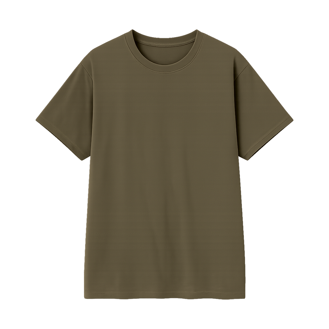 356448-39 GU Cotton Color Crewneck T-Shirt Dark Brown