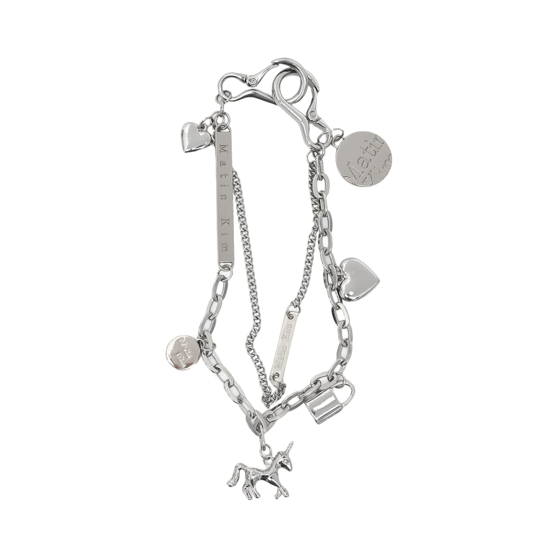 마뗑킴 마틴 더블 메탈 체인 스트랩 실버(Matin Kim Matin Double Metal Chain Strap In Silver)