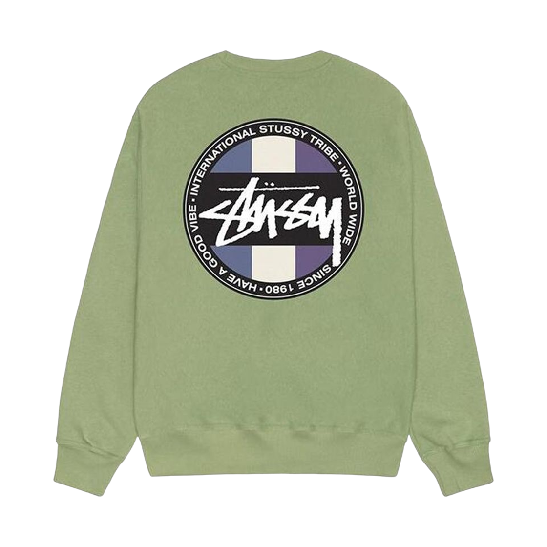 1914929 Stussy Classic Dot Crew Moss