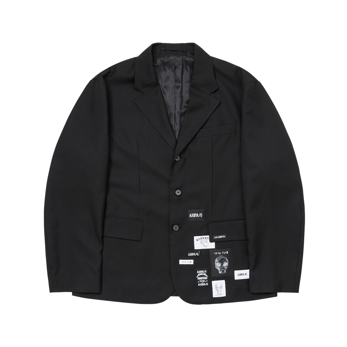 아조바이아조 울 블렌드 익스펜시브 오버사이즈 자켓 블랙(AJOBYAJO Wool Blend Expensive Oversized Jacket Black)