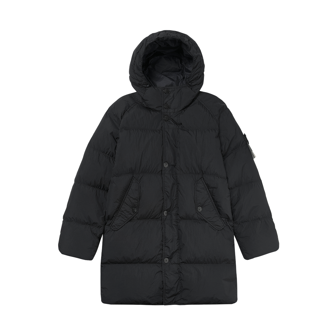 스톤 아일랜드 70123 크링클랩스 R-NY 윈드 레지스턴트 다운 파카 블랙 - 24FW(Stone Island 70123 Crinkle Reps R-NY Wind Resistant Down Parka Black - 24FW)