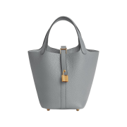 Hermes Picotin Lock 18 Bag Clemence & Gold Gris Pantin