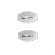 [3% 적립] Jungheejin creamic Long Octagonal Bowl Small Dark grayish white