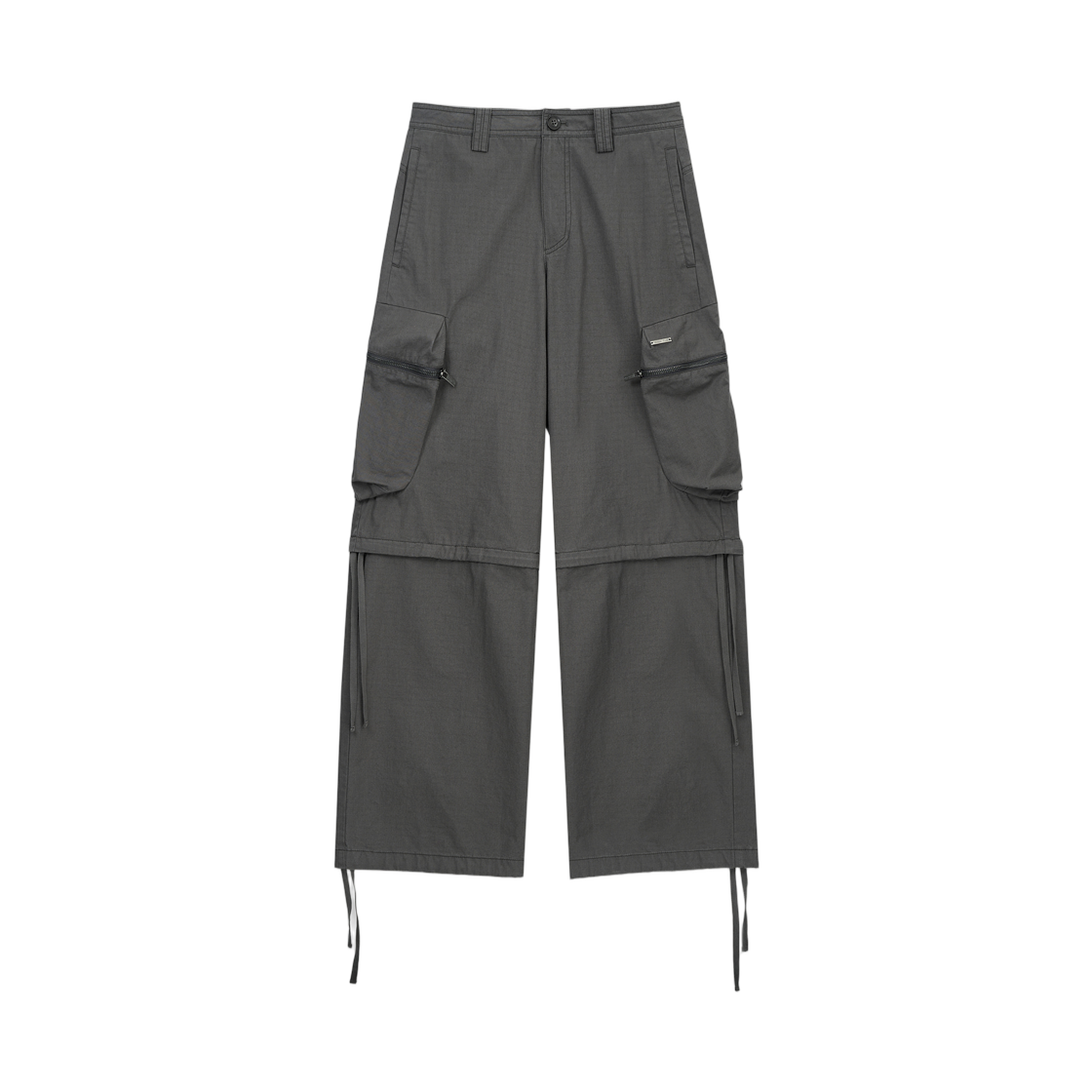 MK2611PT002MCH Matin Kim Detachable Cargo Pants In Charcoal