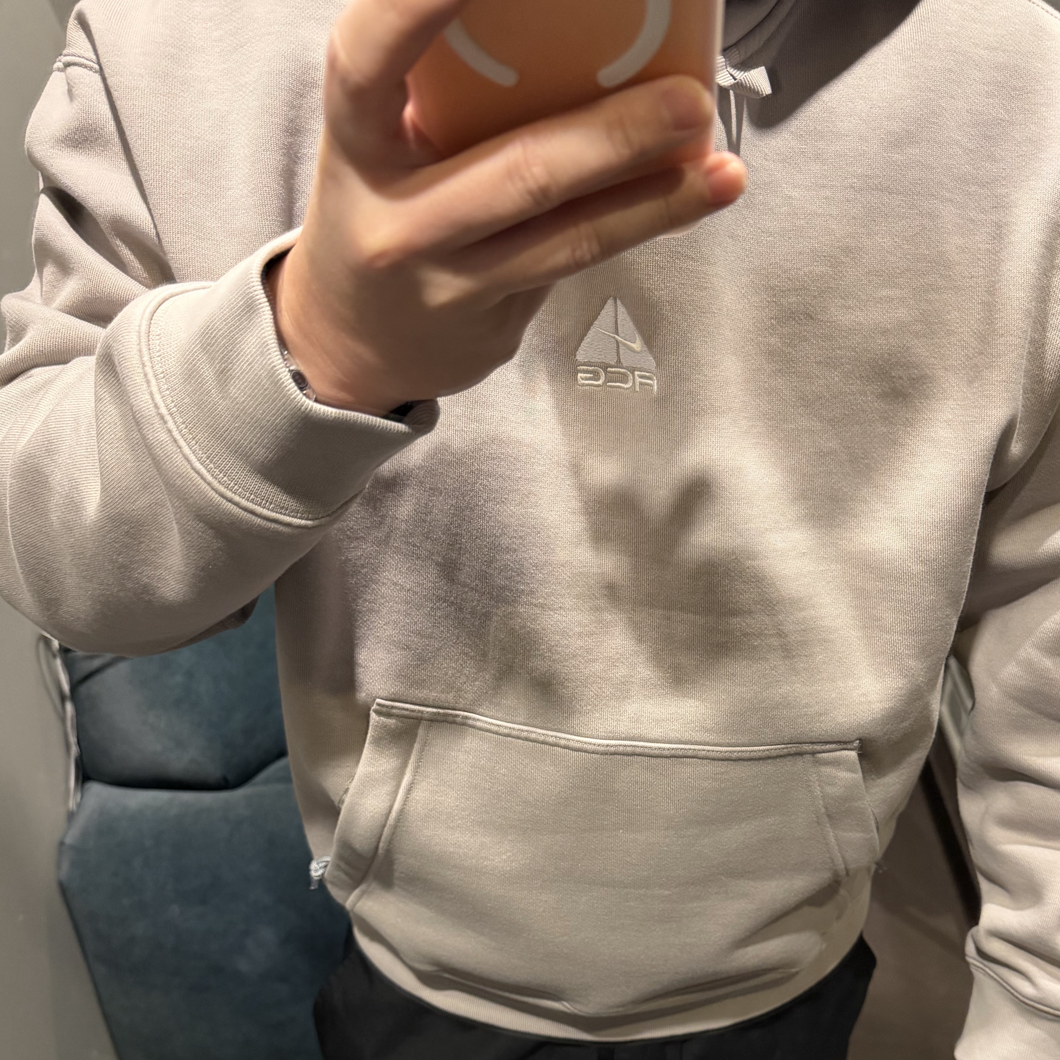 Nike ACG Therma-Fit Pullover Fleece Hoodie College Grey Football Grey - Asia 착용 스타일