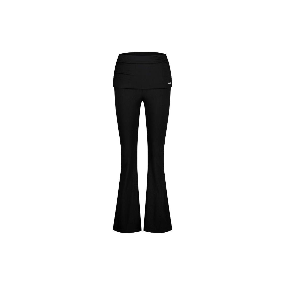 H1AM1WSLL070BK HDEX Folded Semi Bootcut Leggings Black