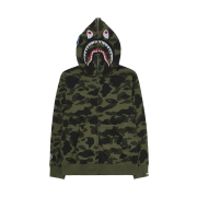 BAPE 1st Camo Shark Full Zip Hoodie Army Green