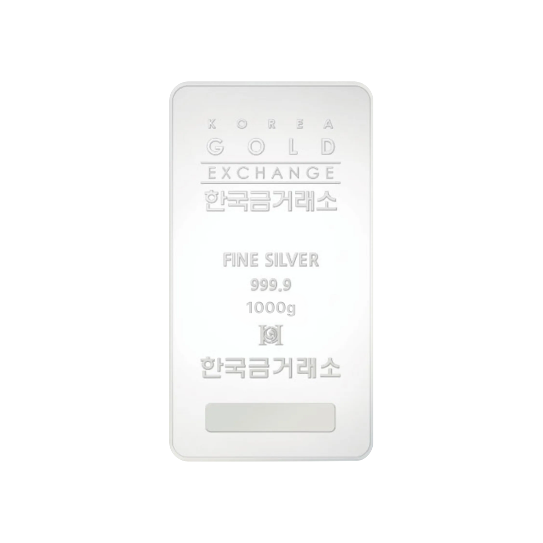 - Silver Korea Gold Exchange Silver Bar 999.9 1000g