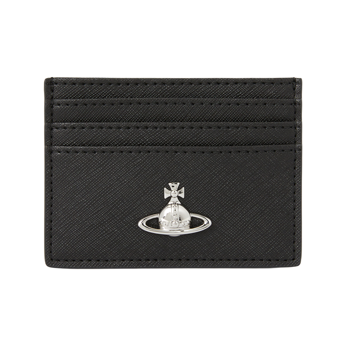 비비안 웨스트우드 로고 플랫 카드 홀더 블랙(Vivienne Westwood Logo Flat Card Holder Black)