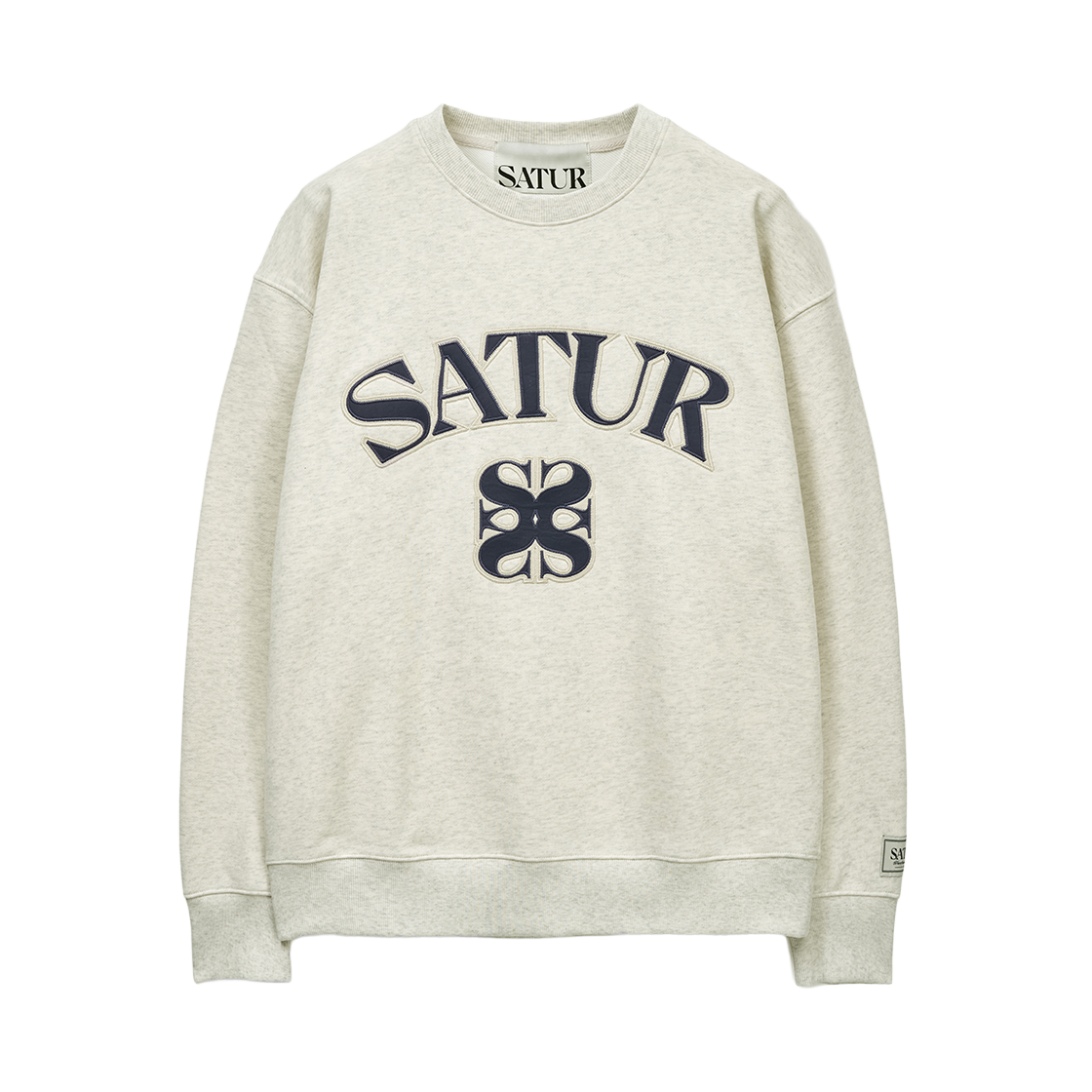 SA261UTM07OML0 SATUR Arch Apero Logo Sweatshirt Oatmeal