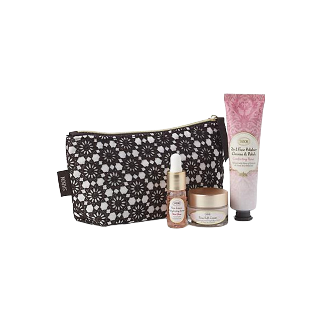 사봉 로즈 페이스 미니 트리오 보습 세트 리미티드 에디션 (3개 세트)(Sabon Rose Face Mini Trio Moisturizing Limited Edition (Set of 3))