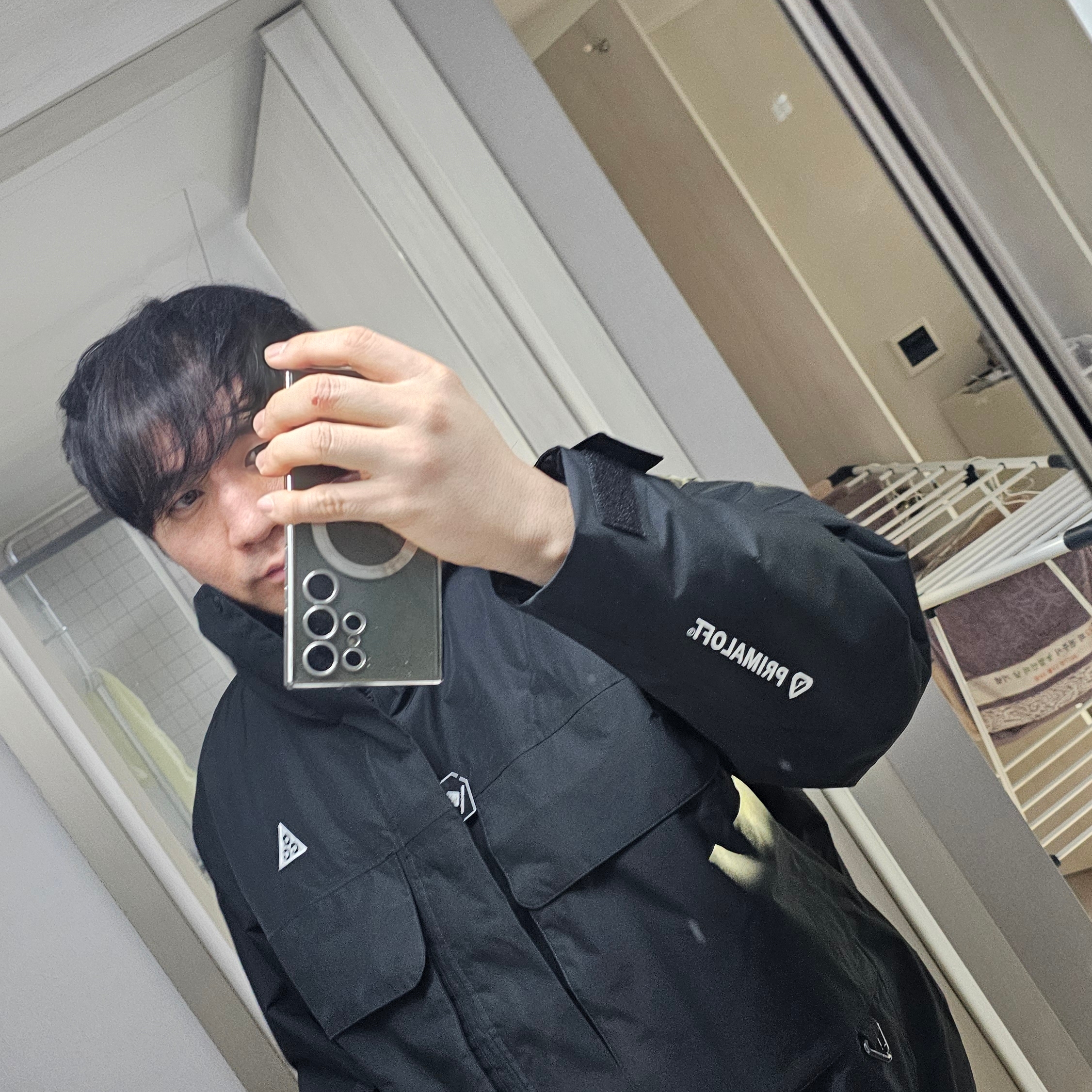 Nike ACG Primaloft Skull Peak Storm-Fit Jacket Black Anthracite - Asia 착용 스타일 - 2