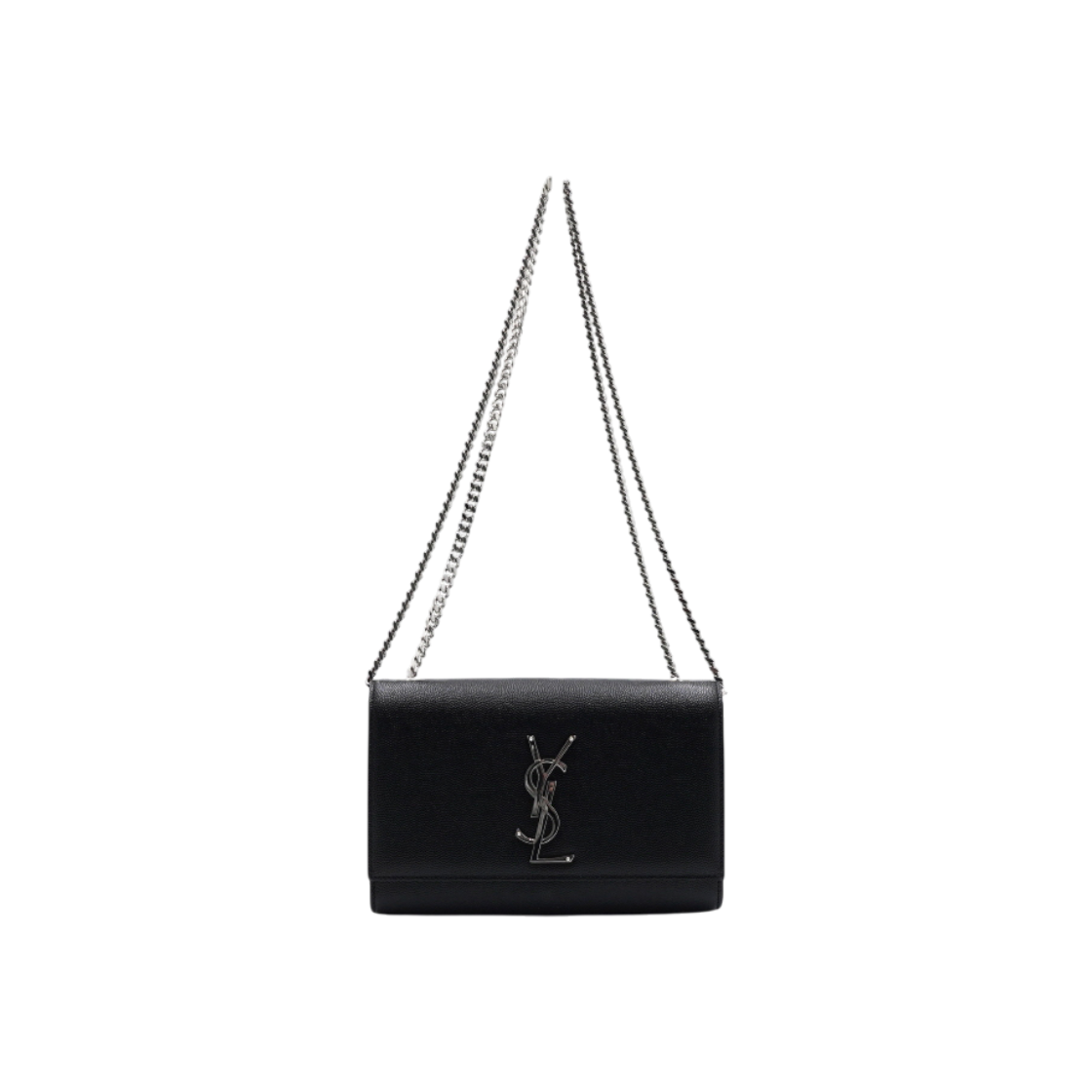 IT4I9MKMFESF Saint Laurent Classic Kate Small Monogram Silver Chain Shoulder and Crossbody Bag