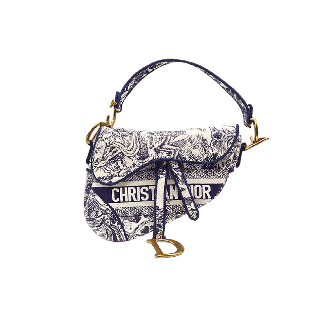 크리스찬 디올 트왈 드 주이 자수 새들백 L208842(Christian Dior Toile de Jouy Embroidered Saddle Bag L208842)