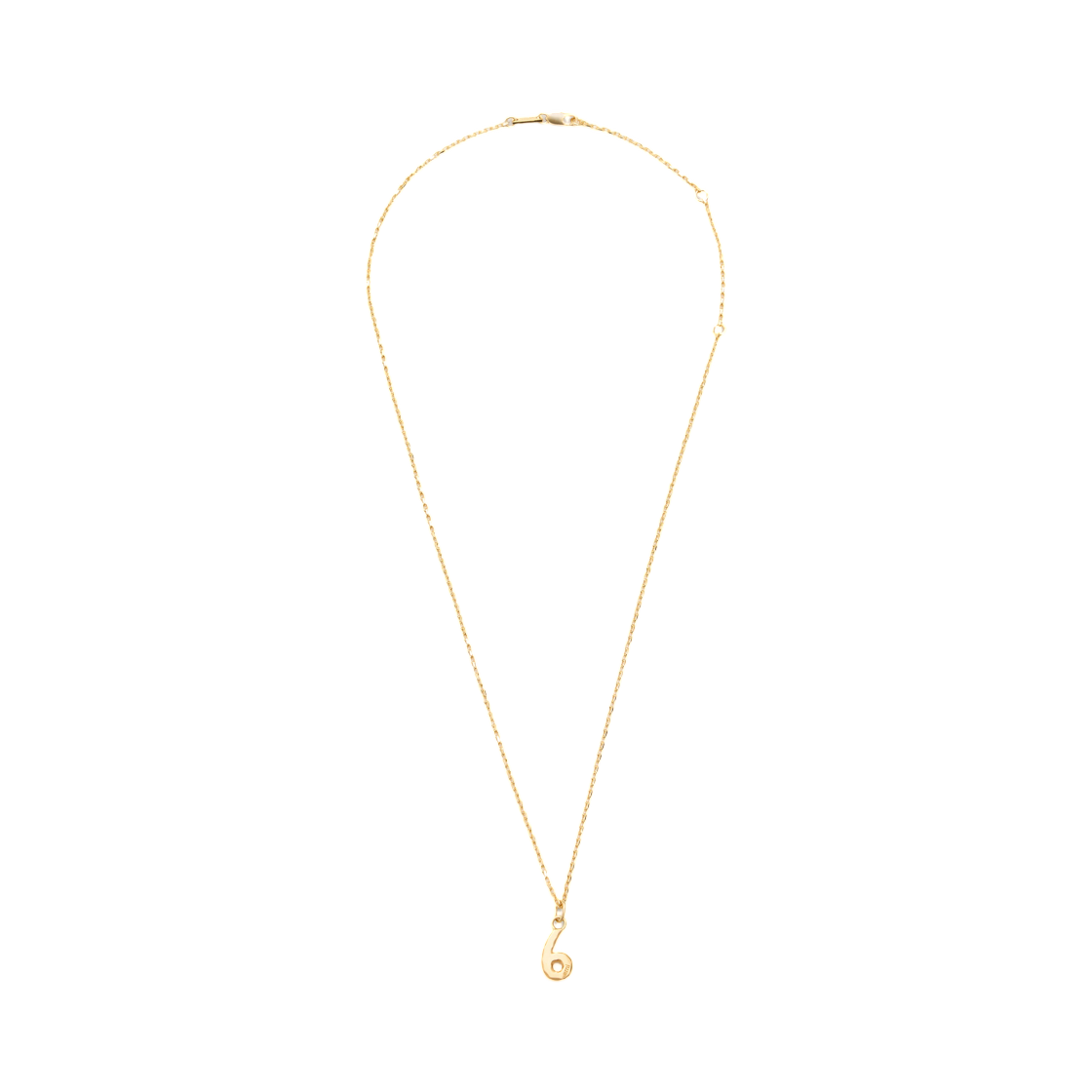 UJW452-361-902 AMI Gold Brass Hammered 6 Pendant Necklace Gold