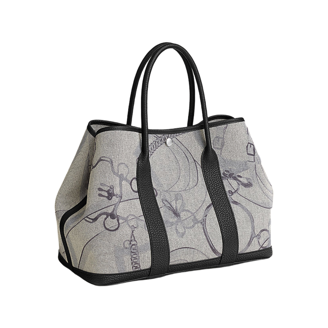 에르메스 가든 파티 36 백 H 플럼 캔버스 네곤다 & 팔라듐 하드웨어 ARD 에크루 누아(Hermes Garden Party 36 Bag H Plume Canvas Negonda & Palladium Ard Ecru Noir) - 2