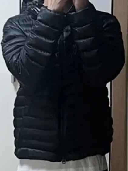 Musinsa Standard City Leisure Hooded Light Down Jacket Black 착용 스타일