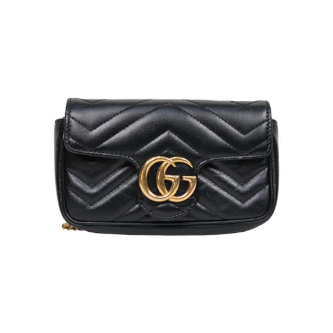 ITBKQPIM3VKW Gucci Super Mini Black Marmont Shoulder Bag C-A46110