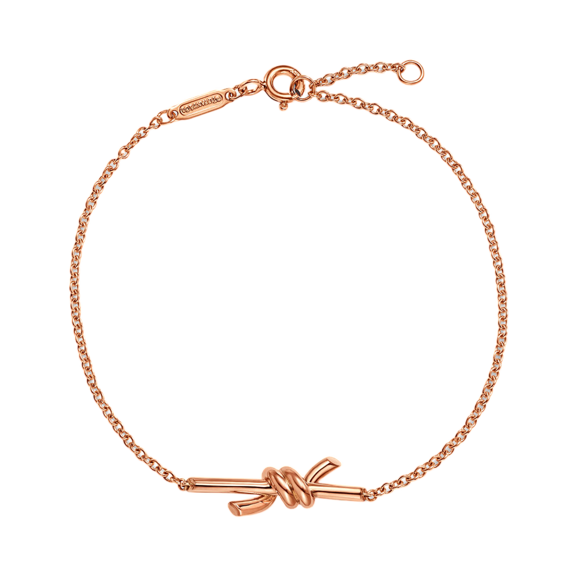 티파니 앤 코 노트 체인 브레이슬릿 18K 로즈 골드(Tiffany & Co. Tiffany Knot Chain Bracelet 18K Rose Gold) - 1