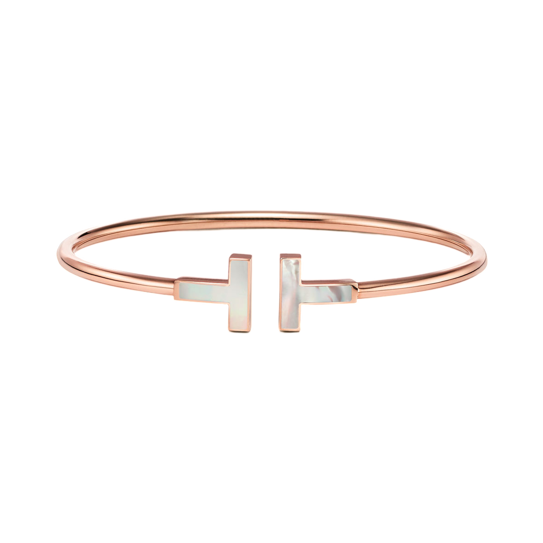 63958336 Tiffany & Co. Tiffany T Wire Bracelet 18K Rose Gold Mother-of-Pearl
