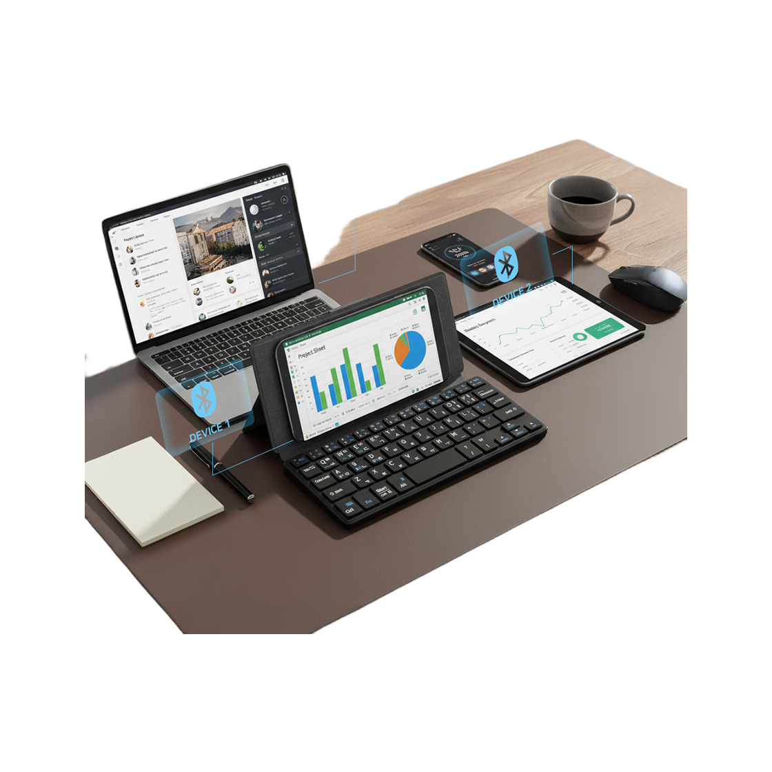 브리츠 BZ-BK7 휴대용 미니 블루투스 키보드(Britz BZ-BK7 Portable Mini Bluetooth Keyboard) - 5