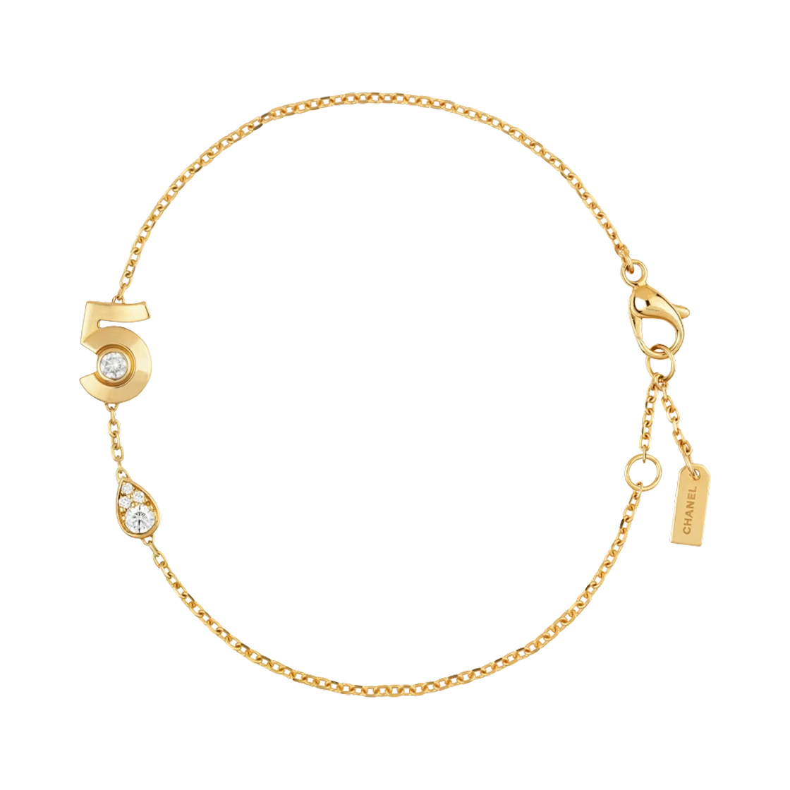 샤넬 엑스트레 드 넘버5 브레이슬릿 & 18K 옐로우 골드 다이아몬드(Chanel Extrait De N°5 Bracelet & 18K Yellow Gold Diamonds) - 1