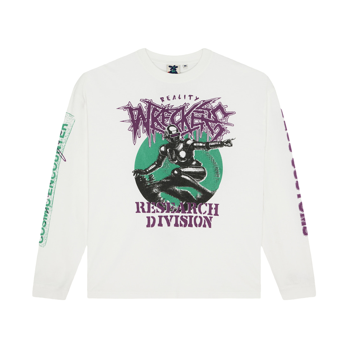 D261UT709-010 Deus Ex Machina Cosmic Encounter L/S T-Shirt White