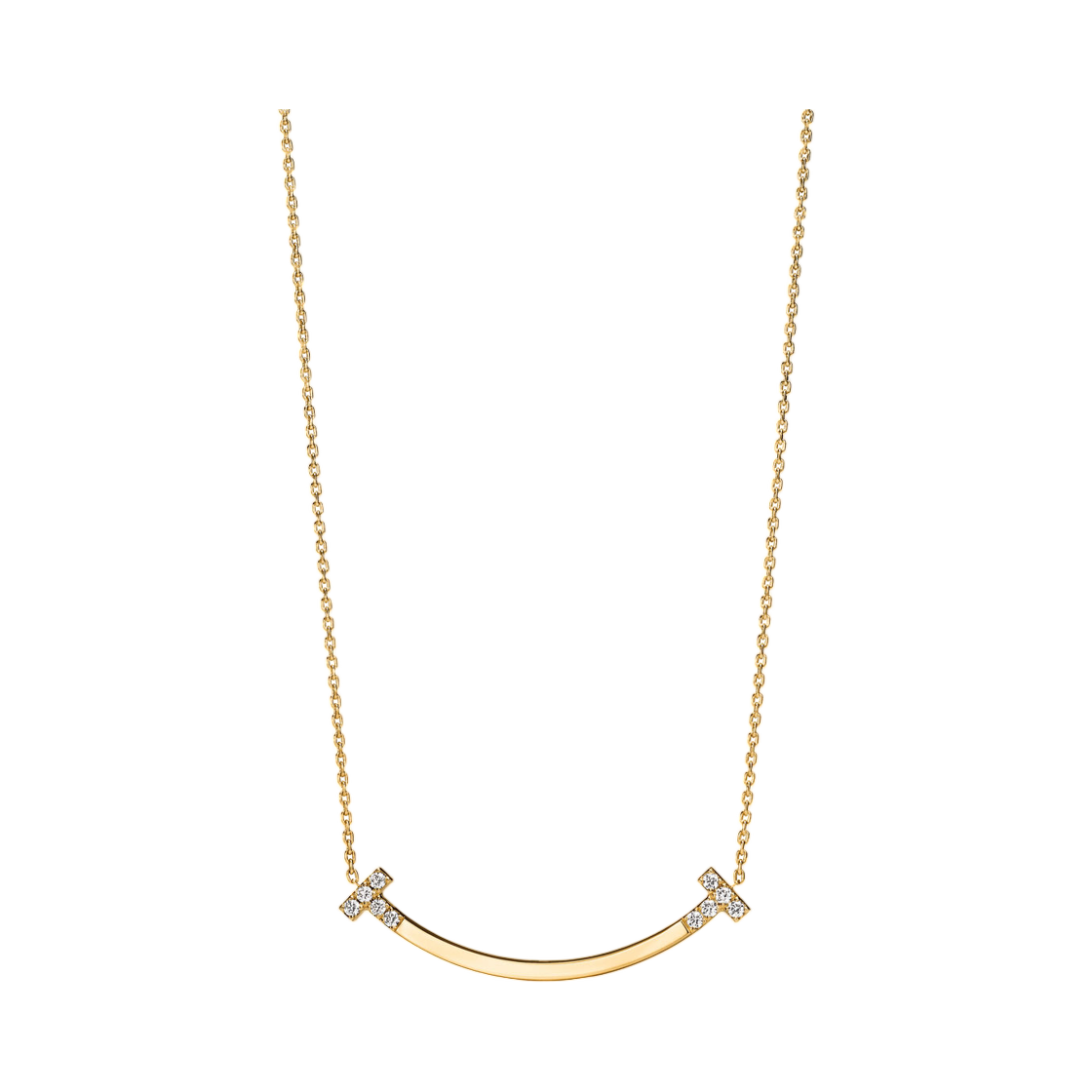 티파니 앤 코 T 스마일 미디엄 펜던트 18K 옐로우 골드 다이아몬드(Tiffany & Co. Tiffany T Smile Medium Pendant 18K Yellow Gold with Diamonds) - 1