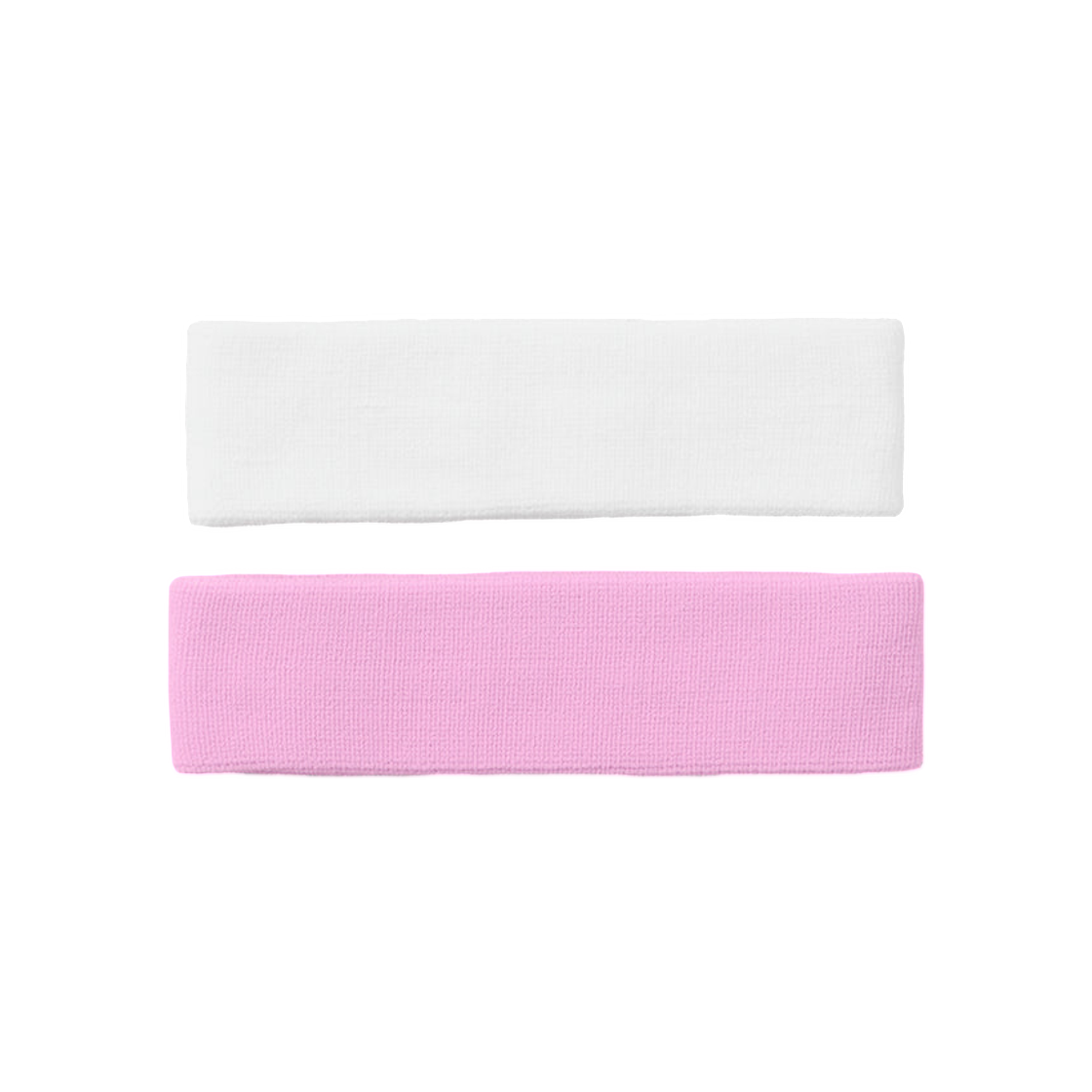 (W) 알로 요가 글로우 스웨트밴드 캔디 하트 핑크 화이트 (2개입)((W) Alo Yoga Glow Sweatband Candy Heart Pink White (2 Pack)) - 2