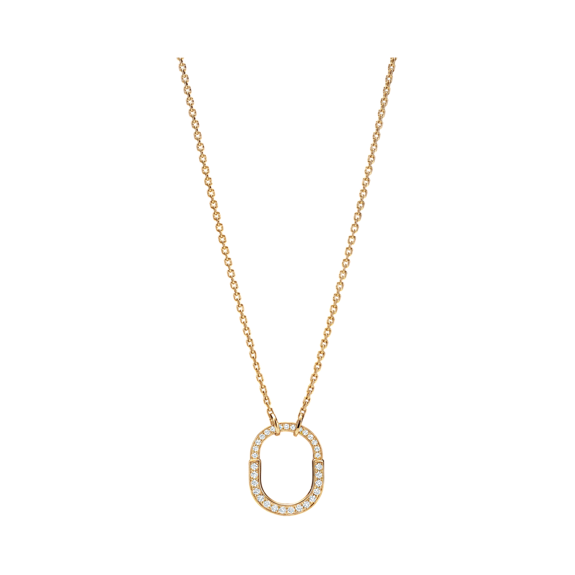 74365655 Tiffany & Co. Tiffany Lock Small Lock Pendant 18K Yellow Gold Pave Diamonds