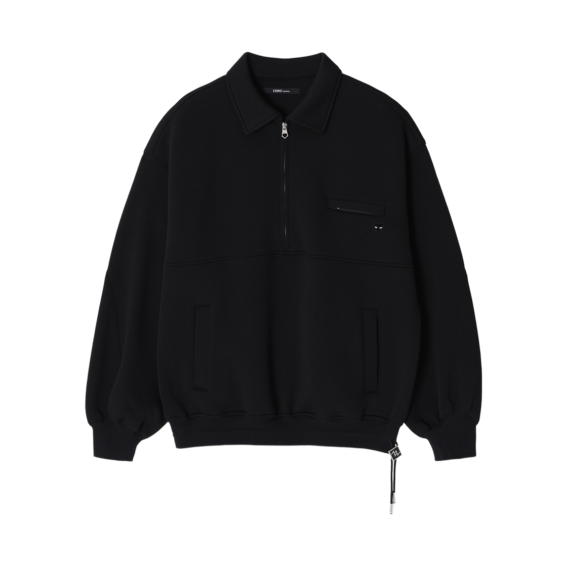 SG2TS812BK Songzio Zzero Panther Multi Pocket Collared Sweat Black