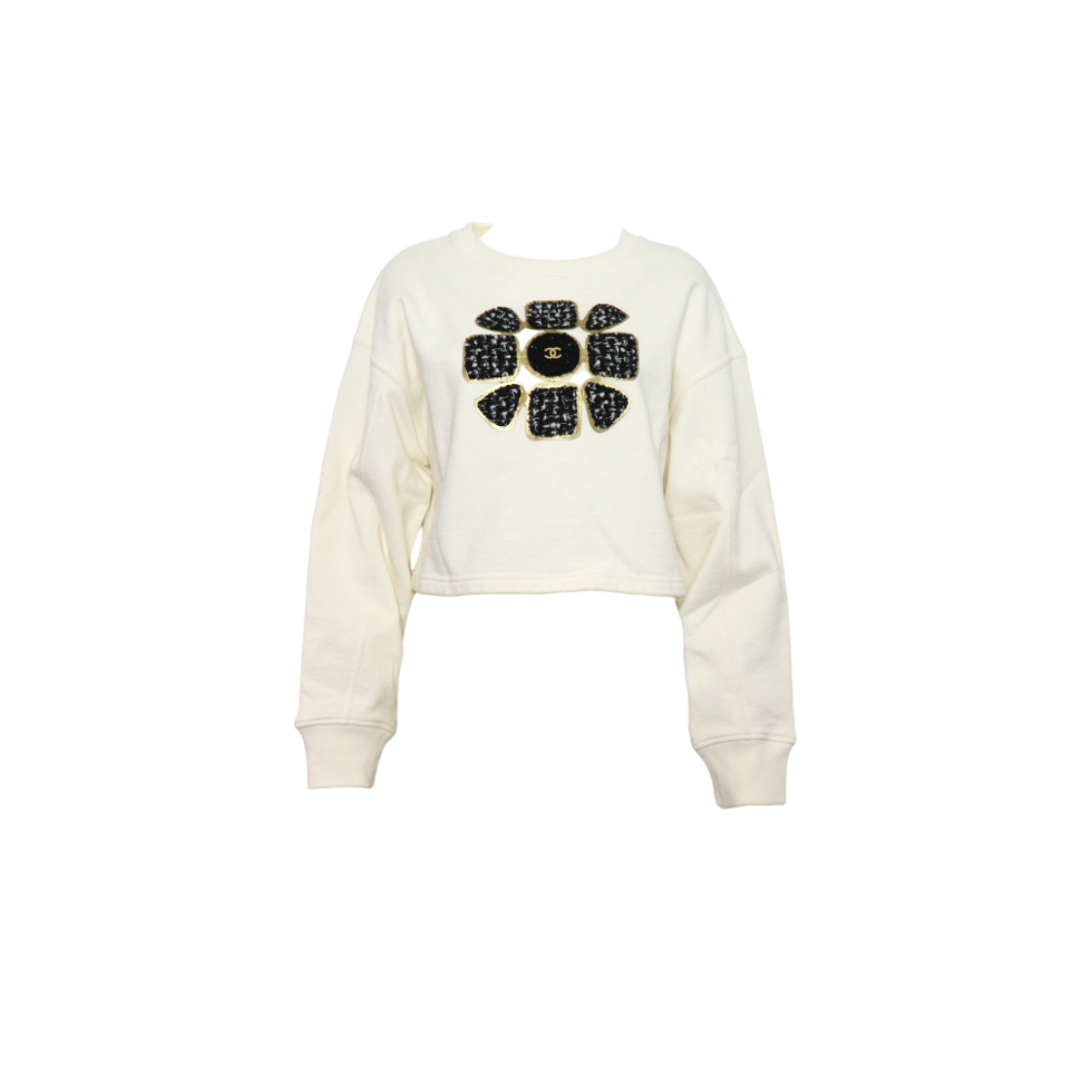 ITCME6HVVEE2 Chanel Flower CC Logo Women's Sweatshirt