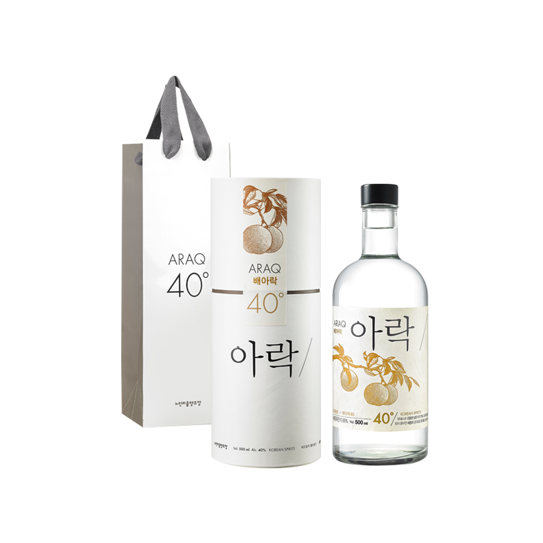 배상면주가 배아락40 500ml (40%) 오디주 전통주 술 선물세트(BSM Brewery Bae-A-raq40 500ml Korean Pear Distilled Spirit Gift Box)