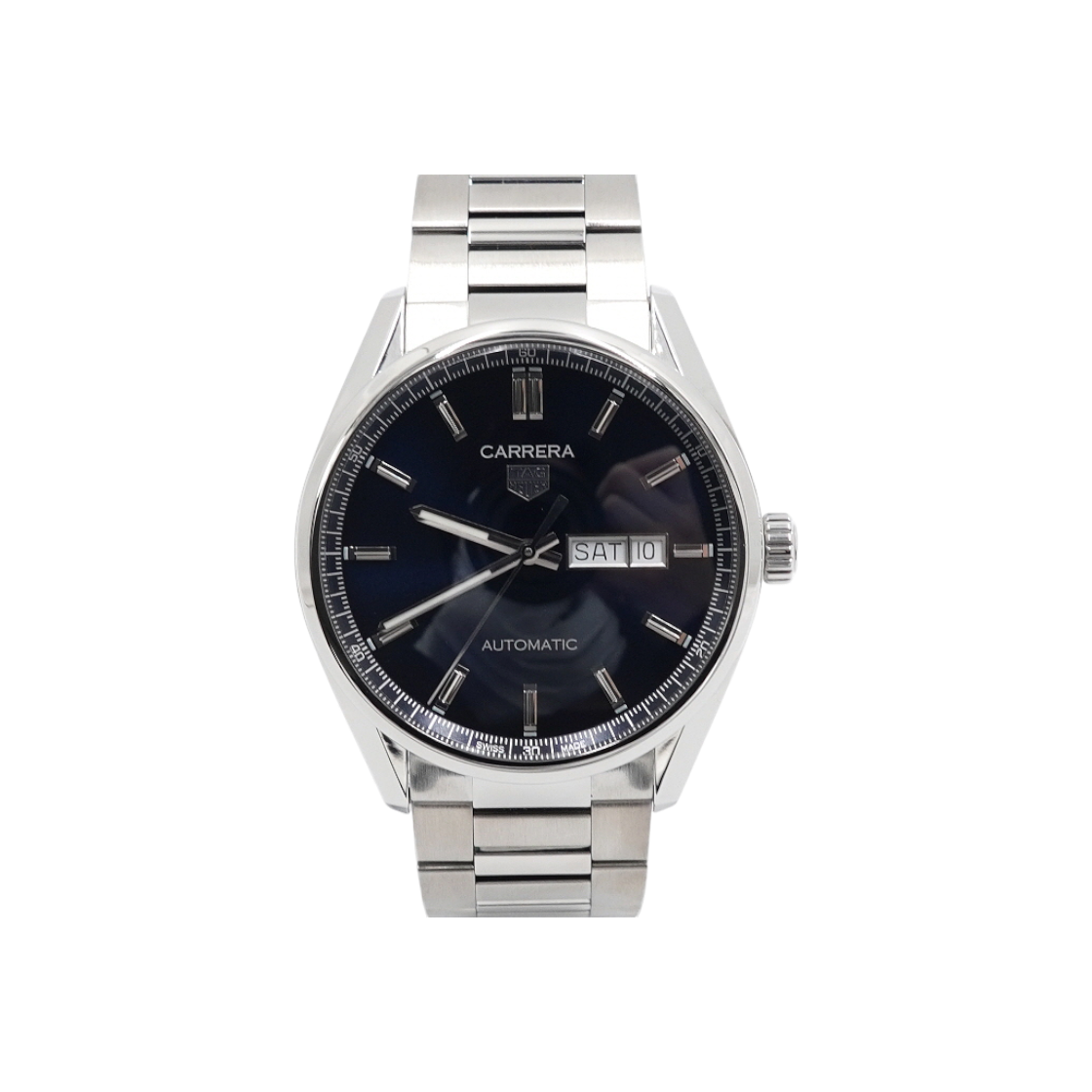 ITQ8QHITF7C6 Tag Heuer Carrera Day-Date Automatic 41mm Steel Men's Watch - Blue Dial