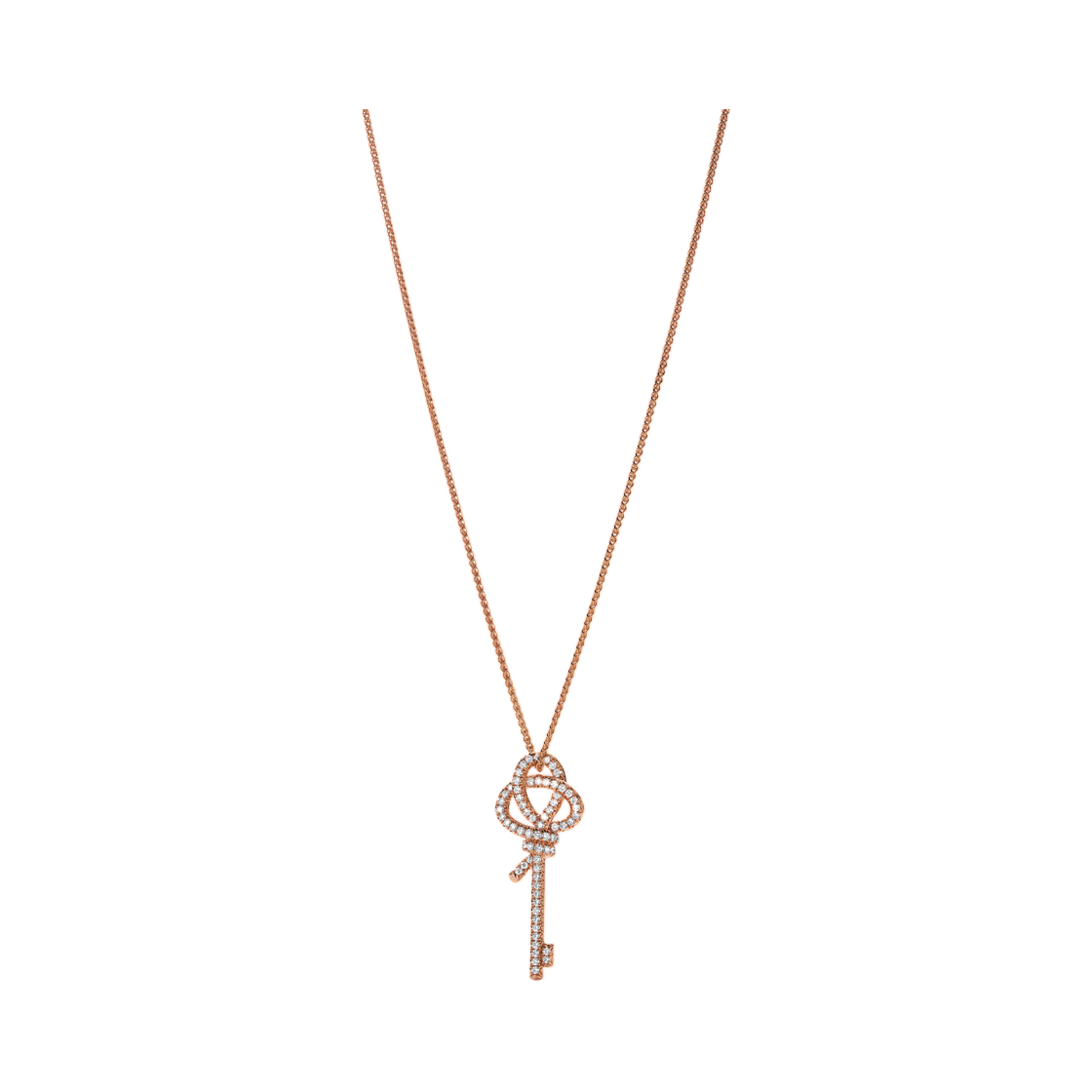 72984153 Tiffany & Co. Tiffany Knot Large Key Pendant 18K Rose Gold with Diamonds