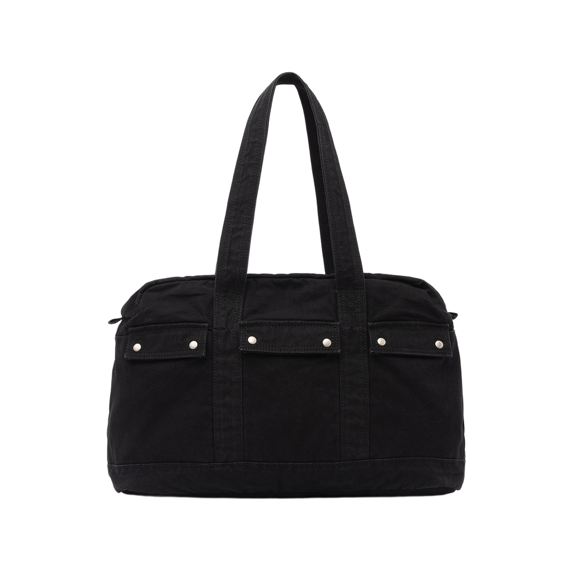 ML559WBK Millo Archive Vintage Flap Pocket Duffle Bag Washed Black