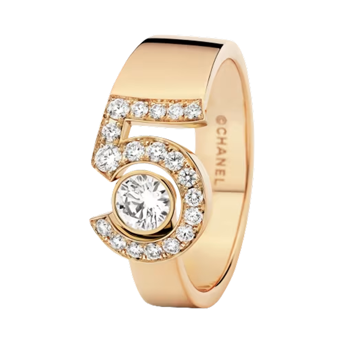 샤넬 넘버5 링 & 18K 베이지 골드 다이아몬드(Chanel N°5 Ring & 18K Beige Gold Diamonds)