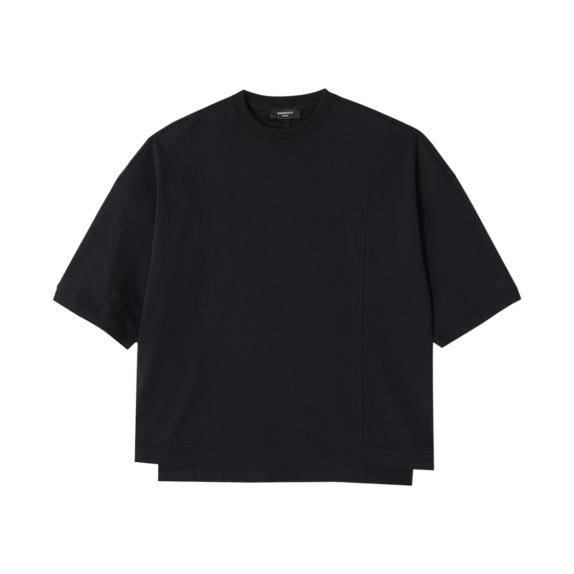 SG3TS914BK [OUTLET] Songzio Homme Side Layered T Shirt Black