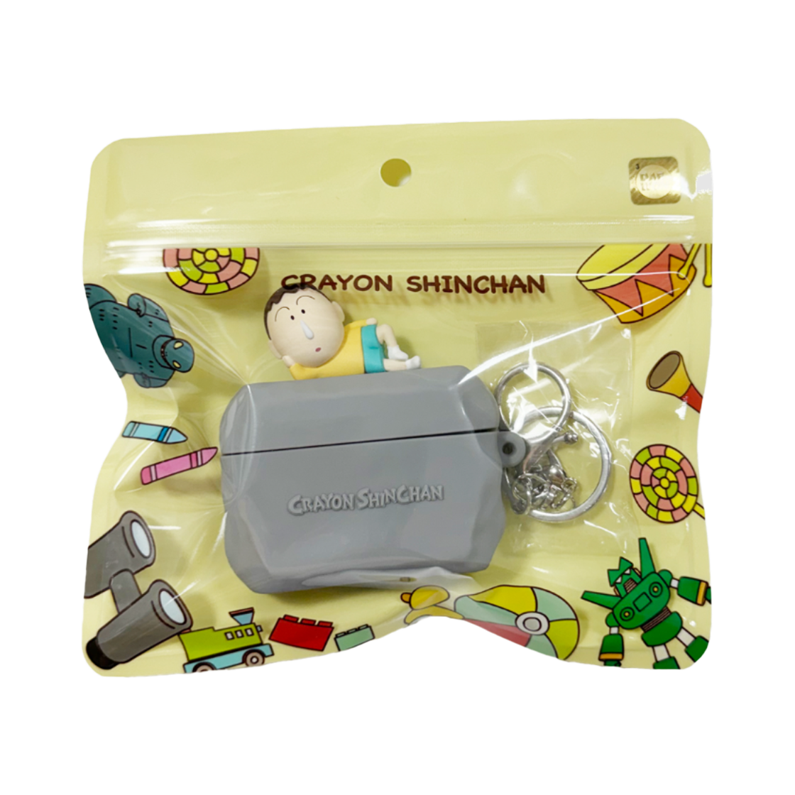 애니모어 짱구는못말려 심심해 실리콘 키링 에어팟Pro 맹구(Animore CRAYON SHINCHAN silicone keyring airpod pro bochan)