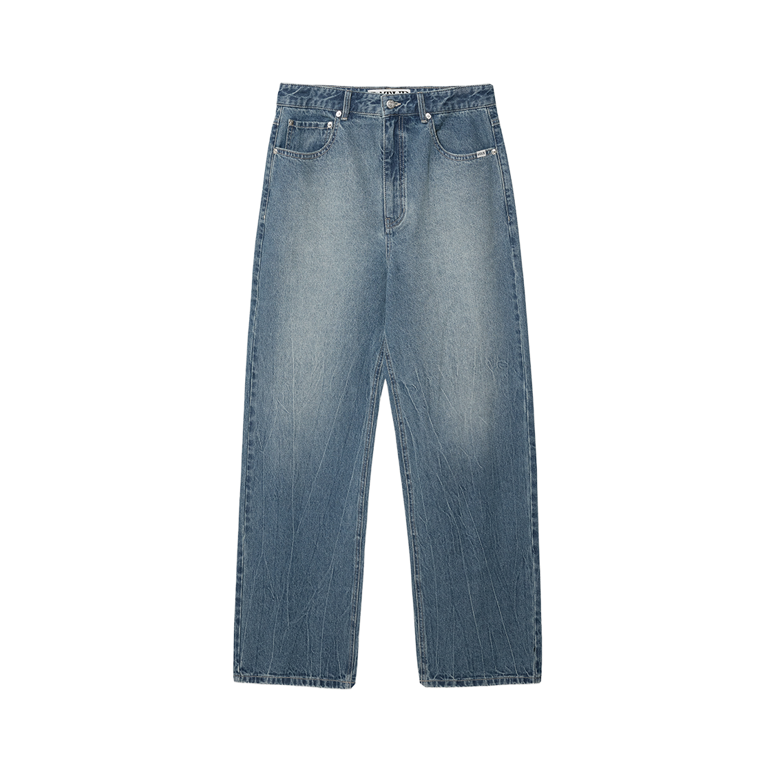 SA261MDP03BLE0 SATUR Wrinkle Washed Denim Pants Blue