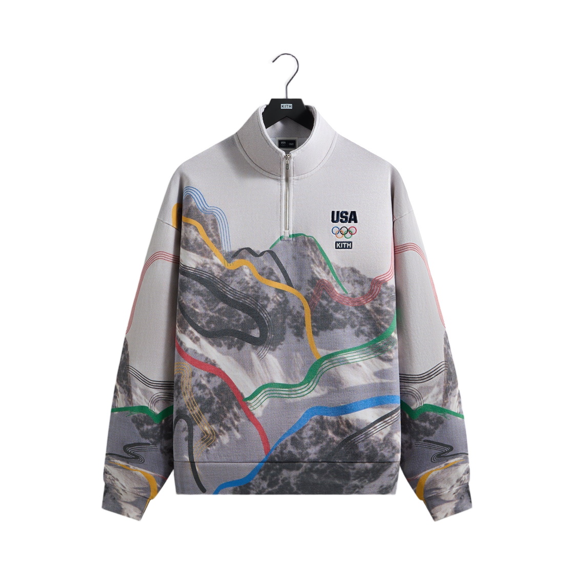키스 포 팀 USA 윈터 마운틴 쿼터 집 화이트(Kith for Team USA Winter Mountain Quarter Zip White) - 1