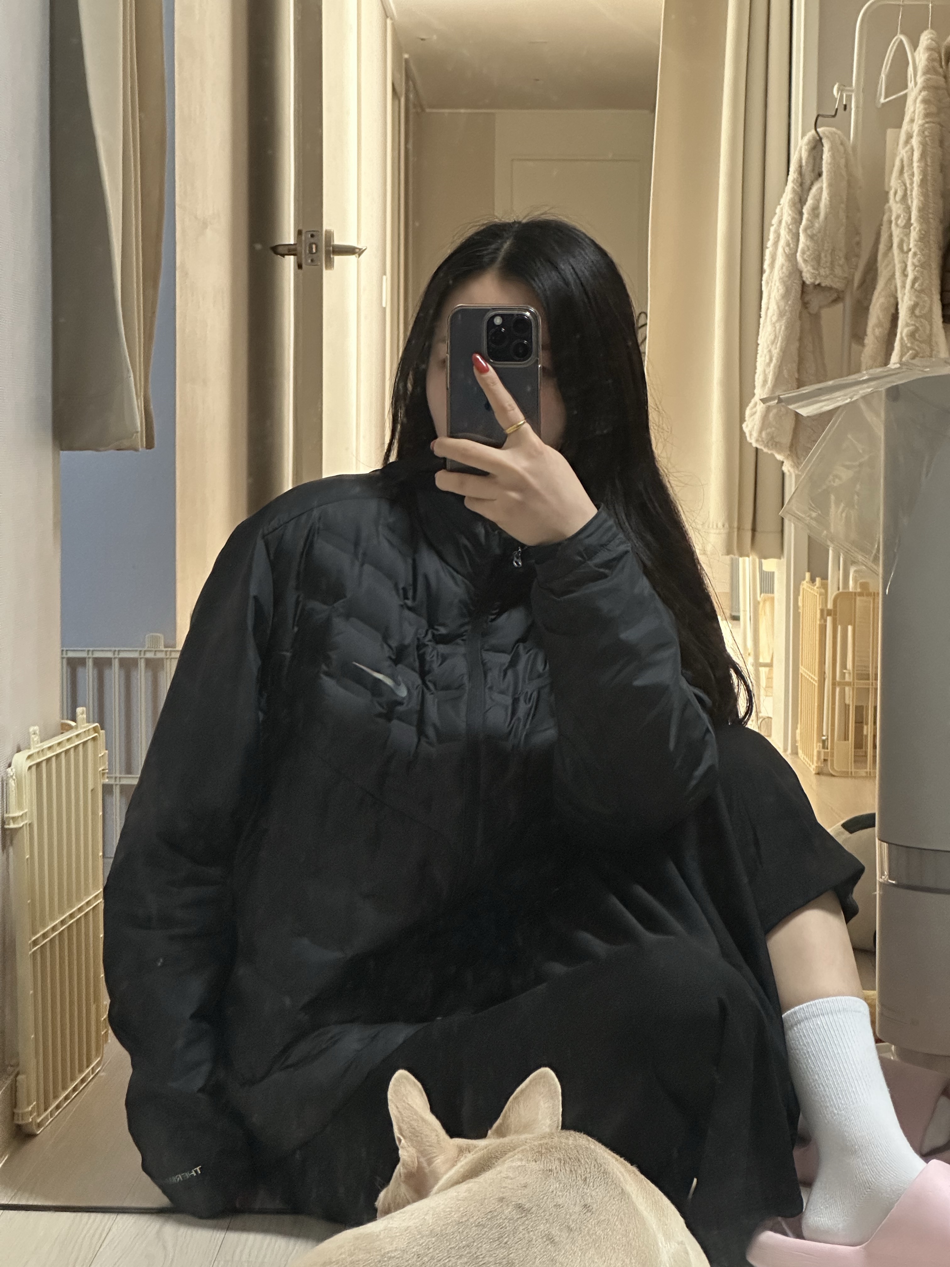 Nike Therma-Fit ADV Aeroloft Repel Down Running Jacket Black - Asia 착용 스타일 - 1