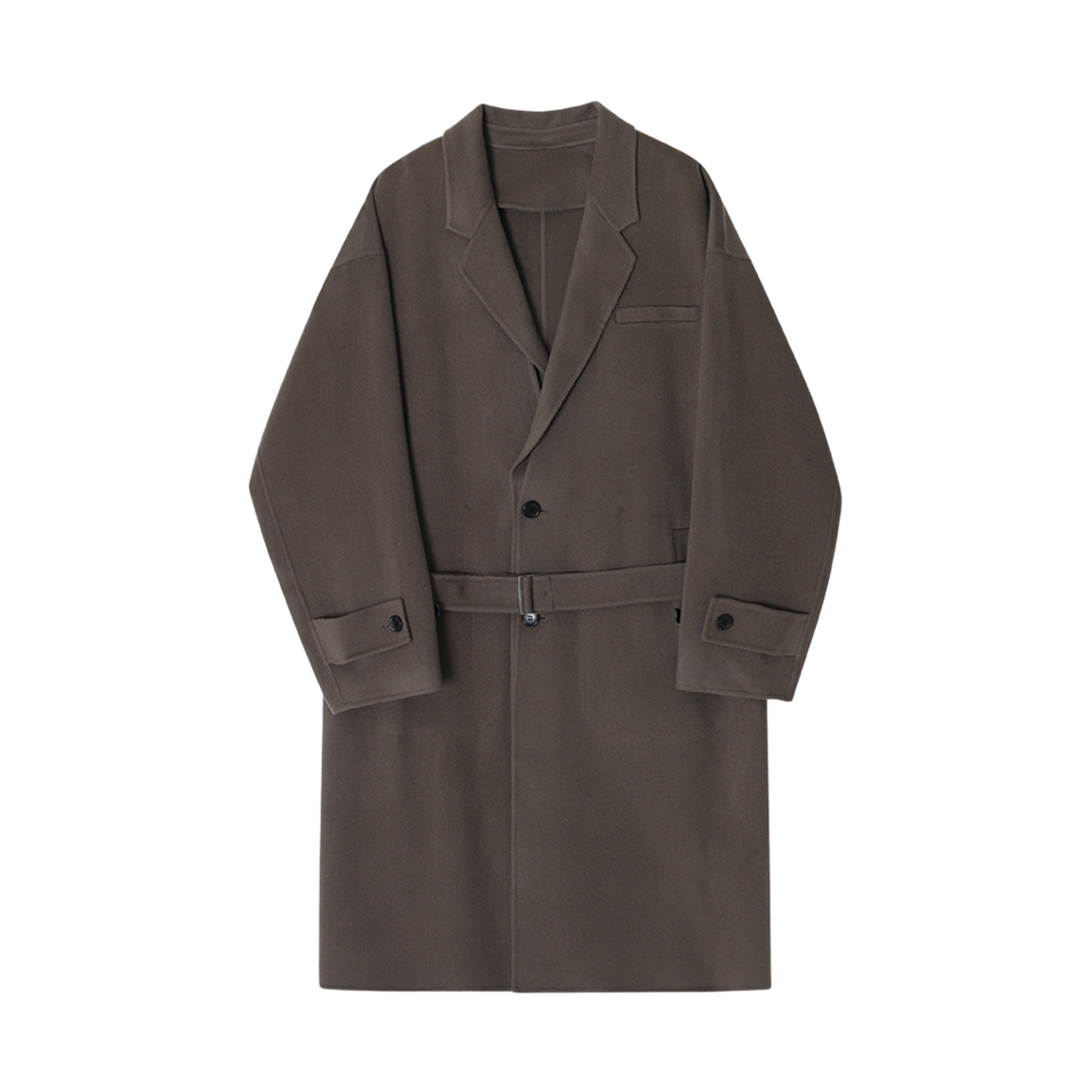 SG6HC703GY Songzio Collection Lapel Detachable Dolman Coat Ash Gray