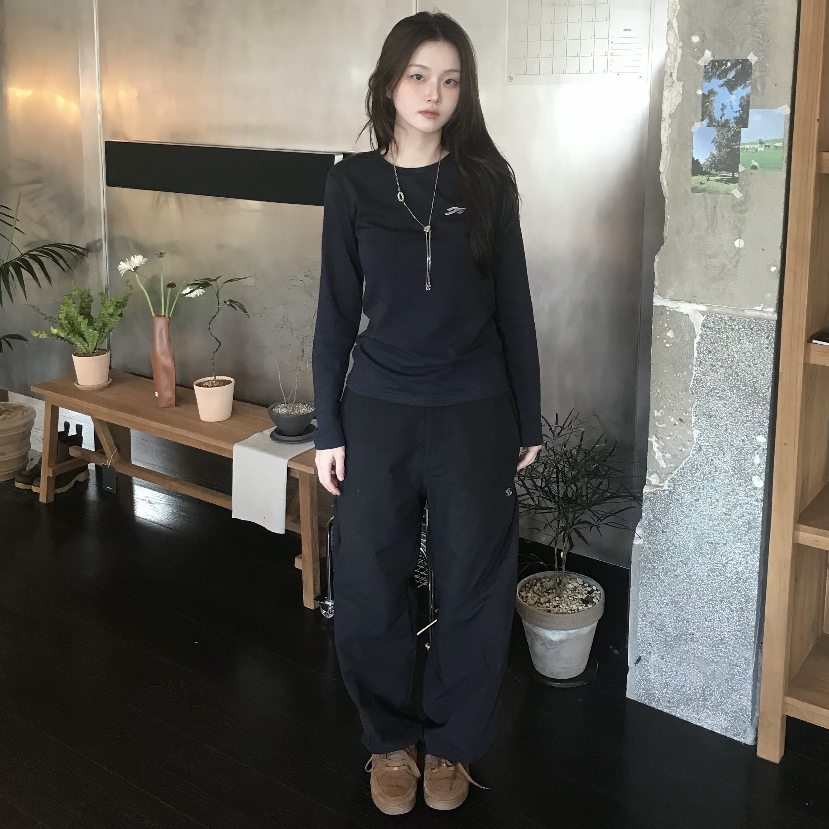 Sansan Gear Side Snap Pants V2 Black - 23FW 착용 스타일 - 1