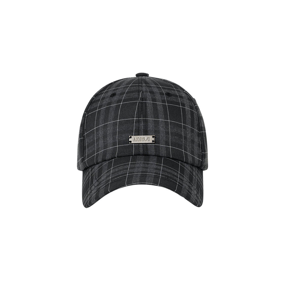 아조바이아조 체크 베이스볼 캡 블랙(AJOBYAJO Check Baseball Cap Black)