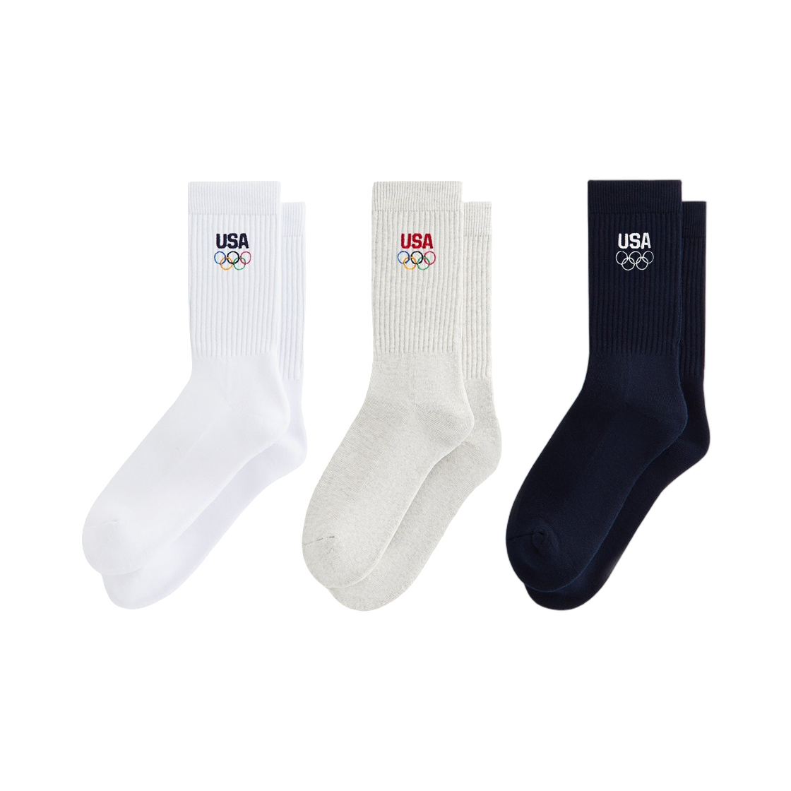 KHM220193-906 Kith for Team USA Crew Socks Multi (3 Pack)